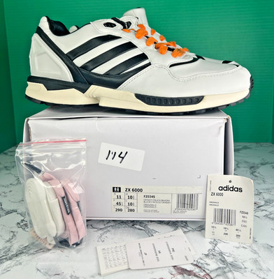 Adidas ZX 6000 Juventus A-ZX Series Men's Size 11 White Black Orange FZ0345