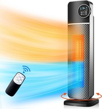 ONIBEAU Electric Fan Heater 3 Mode 60° Oscillation Remote Control & Portable Z03