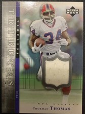THURMAN THOMAS White Jersey 2001 Upper Deck Timeless Tributes NFL LEGENDS Bills