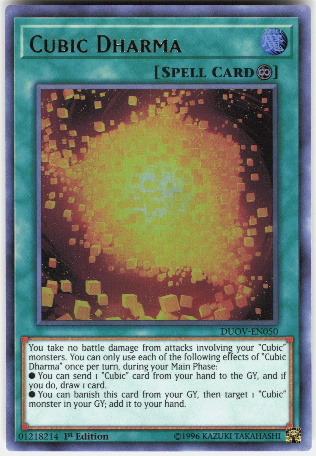 Cubic Dharma DUOV-EN050 Ultra Rare Duel Overload Yu-Gi-Oh 1st Edition LP