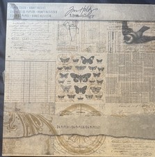 Tim Holtz Idea-ology Paper Stash Kraft Resist TH92918 12x12 Sheets, retired rare