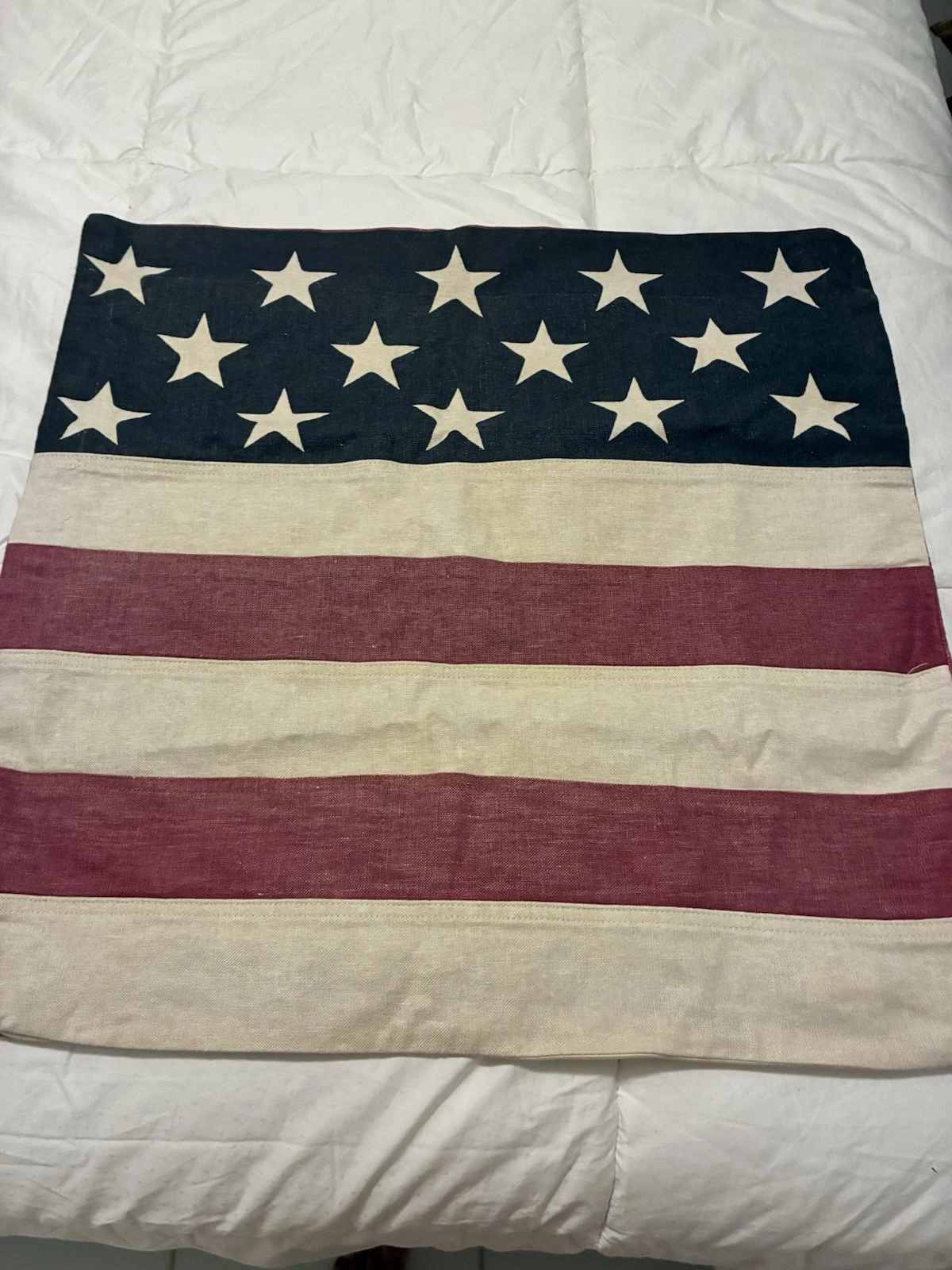 Pottery Barn PILLOW COVER American Flag Red White Blue Linen Cotton 24x24
Opens in a new window or t
