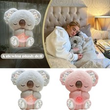 Soothing Koala Plush Toy with Lights Breathing Sleep Buddy Calming Doll for Kids