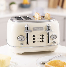 4 Slice Toaster Cream & Chrome - grade B return RRP £47.99