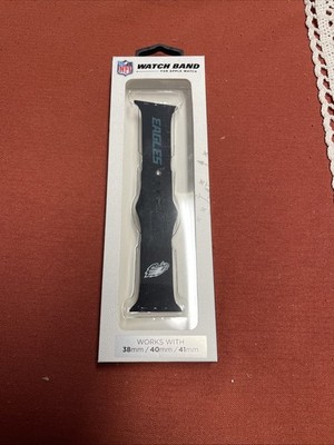 Philadelphia Eagles Black Silicone Apple Watch Band (38, 40 & 41 mm) new in box