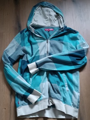 Vans Off The Wall Herren Zip Hoodie XL Leichte Kapuzenjacke Karo Türkis Blau