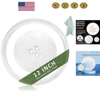 12-Inch Microwave Glass Plate Replacement for Whirlpool - W10337247 Compatible