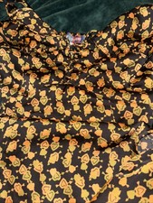 Urban Outfitters Xsmall Women’s Black Orange Flowers Maxi Tank Top Dress W/slit