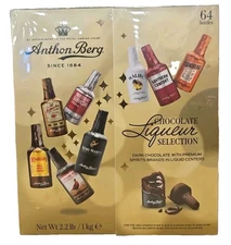 Anthon Berg Dark Chocolate Liqueur Liquor Bottles 64 count 2.2 lbs