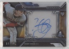 2016 Topps Strata Auto Black 37/50 Henry Owens #SA-HOW Auto 4m0