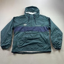 Vintage Lehman Brothers Jacket Mens Medium Green 1/2 Zip Bank Finance Employee