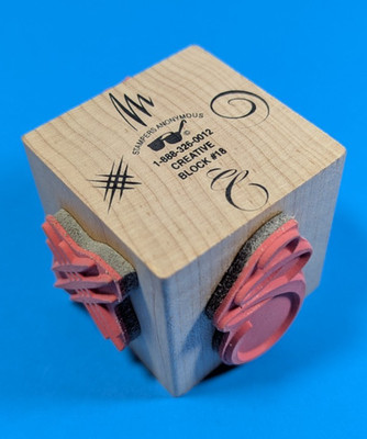 FUN DOODLES, by Stampers Anonymous, Creative Block #18, 4-sided Rubber Stamp NEW