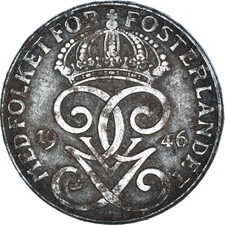 M&uuml;nze, Schweden, 2 &Ouml;re, 1946