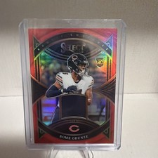 2024 Panini Select - Rookie Swatches Rome Odunze #RS-ROE Red Prizm (MEM, RC)