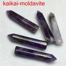 5Pcs/lot natural amethyst stone high quality healing point crystal pillar FJ073