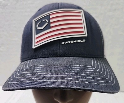 Evoshield Mens Outdoor Blue/White US Flag Snap Back Trucker Hat/Cap