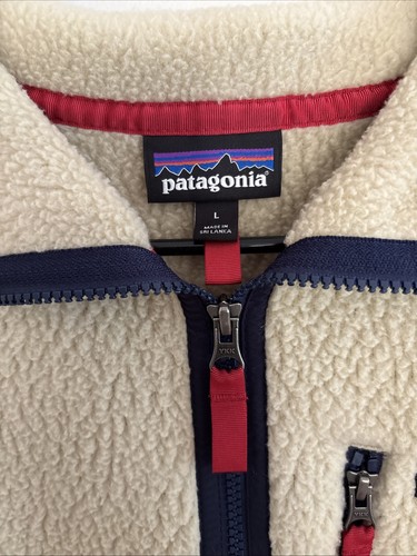 Patagonia Mens Retro Pile Jacket Size Large El Cap Khaki Oatmeal Pullover - Picture 2 of 6