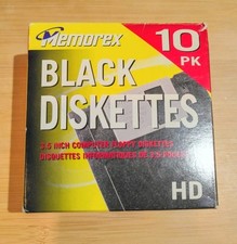 Memorex Black Diskettes 3.5" 2SHD IBM Computer Floppy Disks 8/10 Pack 2003