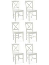 6er Set Esszimmerstühle CD-56 Küchenstühle Holzstühle Stuhl weiß