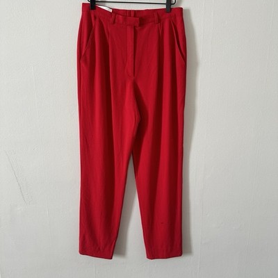 Vintage Escada Red Trousers, Margaretha Lay Size 8