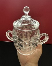 Vintage EAPG Lidded Sugar Bowl Beautiful Detailing