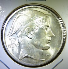 1954 ** Belgium 50 Francs ** Silver Coin ** GEM BU **