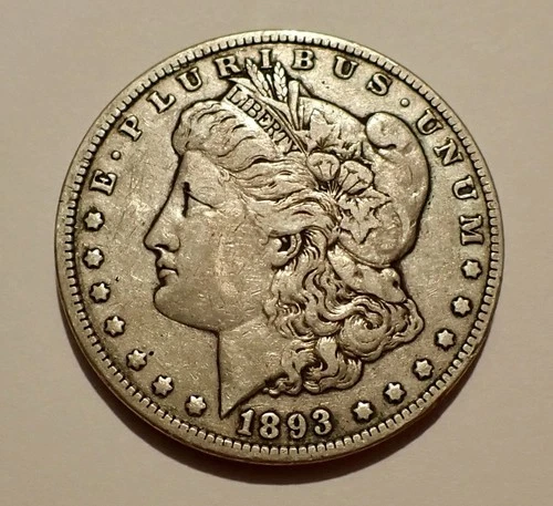 1893 (P) Morgan Silver Dollar, Tough Low Mintage Date, Nice Patina, XF