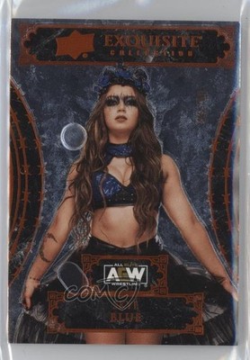 2024 Upper Deck Black Diamond AEW Exquisite Collection Orange /50 Skye Blue 0o04