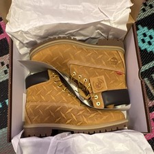 Supreme Men’s Brown Suede Ankle Work Boots Lace-Up Round Toe Size 10