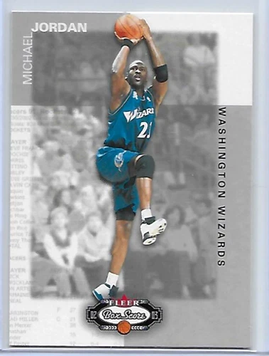 2002-03 FLEER BOX SCORE MICHAEL JORDAN IN WIZARDS UNIFORM JERSEY CARD #23 SP