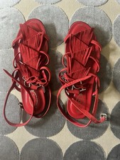 TOD’S Red Suede Sandals Size 37