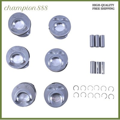 VR6 Engine Pistons & Rings Set Fit For VW Passat Touareg BLV BWS CDV 3.6L