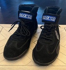 Mens Size 9.5 Sparco Race 2 Top Auto Racing Black Suede Sfi Spec 3.35 Certified