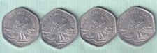 REPUBLIC INDIA 1983 FISHERIES 20 PAISE RARE ALUMINUM 4 COINS SET