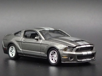 2010 10 FORD MUSTANG SHELBY GT500 GRAY 1/64 SCALE DIORAMA DIECAST MODEL CAR
