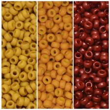 3 Colors - Miyuki Seed Beads Size 11/0 Fall Collection, 1233, 2041, 4470 23GM ea