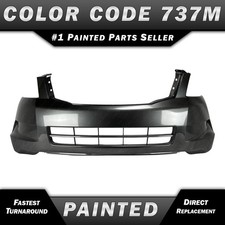 New Painted Nh737m Metal Front Bumper Cover For 2008-2010 Honda Accord Sedan