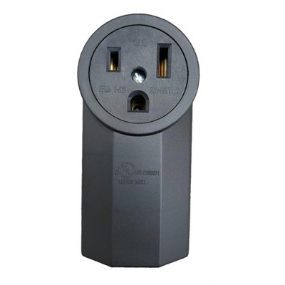 6-50R Female Plug 50-Amp 250-Volts 2-Pole 3-Wire Surface Mount Range Power Re...