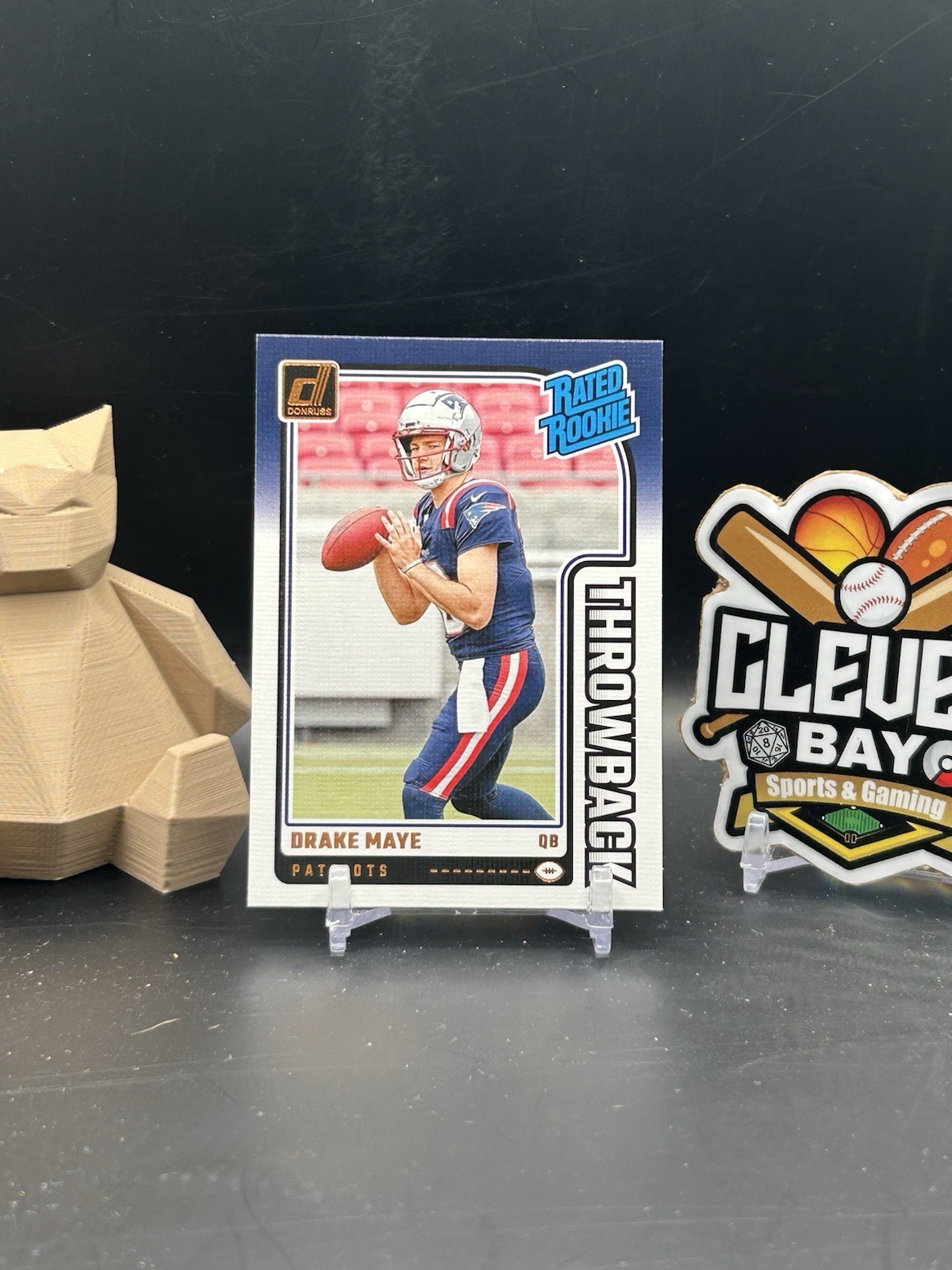 Drake Maye 2024 Panini Donruss Throwback Rated Rookie #49 Patriots (JM)