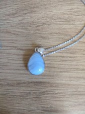 ✨️New Year Sale✨️ Blue Lace Agate Pendant On A Sterling Silver Chain