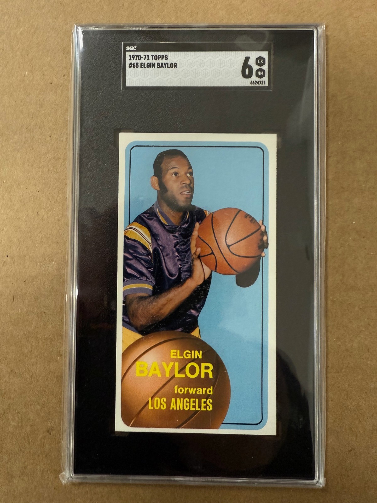 1970-71 Topps ELGIN BAYLOR Los Angeles Lakers #65 SGC 6