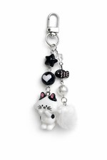 Cute Keychain Charm Heart Pendant Beaded Bag Phone Key Ring Gift