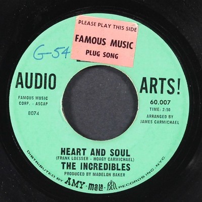 INCREDIBLES: heart & soul / i found another love AUDIO ARTS 7'' Single 45 RPM