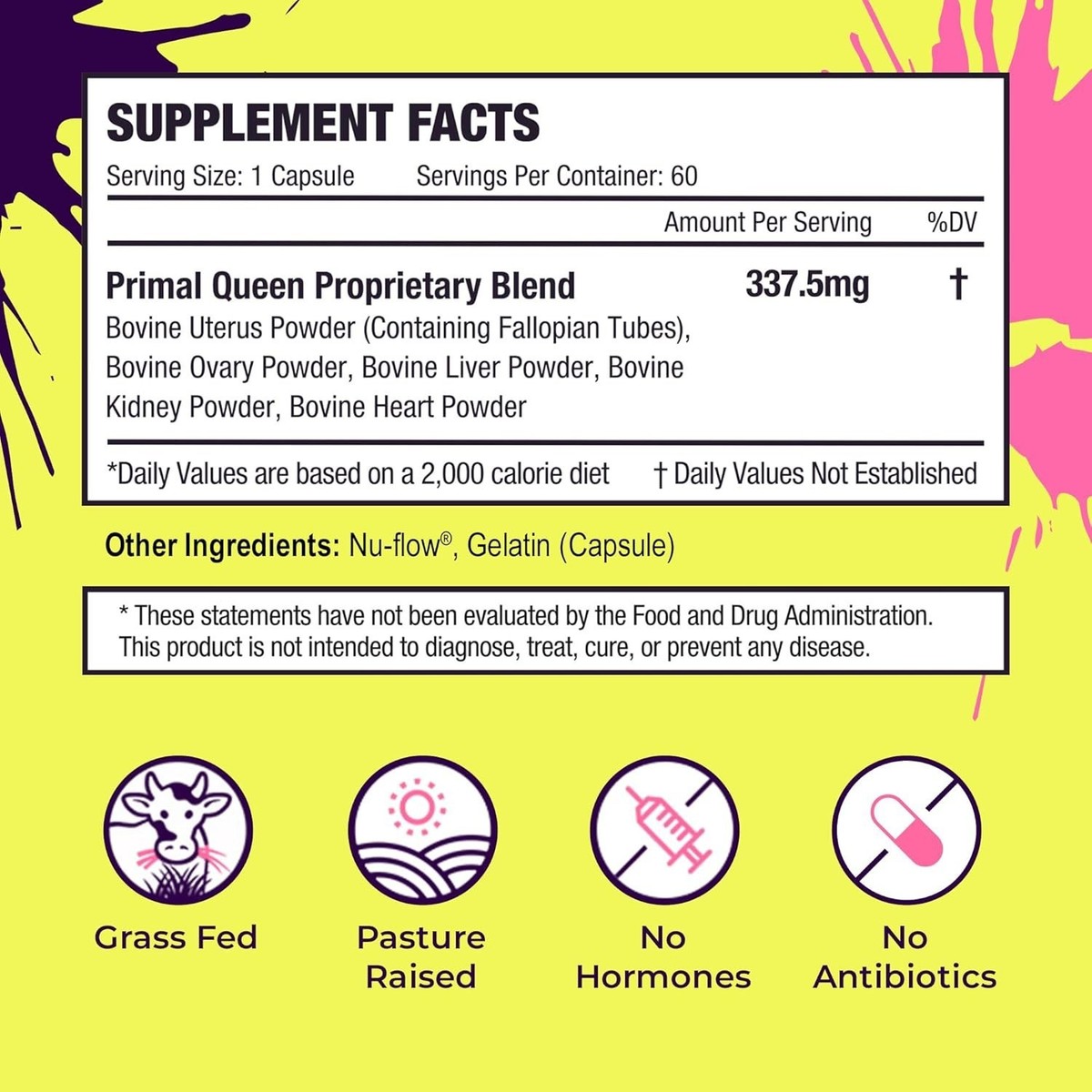 Beef Organ Supplement for Women | Primal Queen 60 Capsules 1 Month Supply View 6