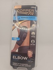 COPPER FIT Tennis Elbow Support Brace Compression Sleeve LG 12.5-14" Pain Relief