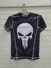 New Marvel SuperX Punisher Performance Rash Guard Short Sleeve  Men's US Size M