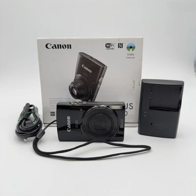 Canon IXUS 180 - Digitalkamera OVP - schwarz - Getestet - Bild 1 von 4