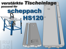 Verstärkte Tischeinlage Einlegeplatte Scheppach HS120 u. TS310 kompatibel HS 120