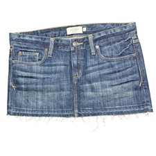Vintage Abercrombie  Fitch Mini Skirt Micro Size 4 Denim Low Rise Indie Y2K