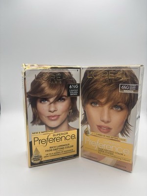 Lot Of 2 L'OREAL  Superior Preference 6 1/2 G LIGHTEST GOLDEN BROWN Hair Color